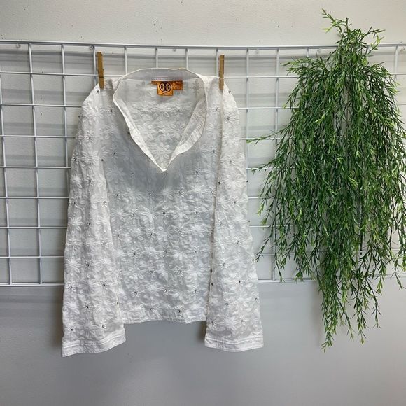 Tory Burch Tops - Tory Burch - Rhinestone Top Bohemian Embroidered